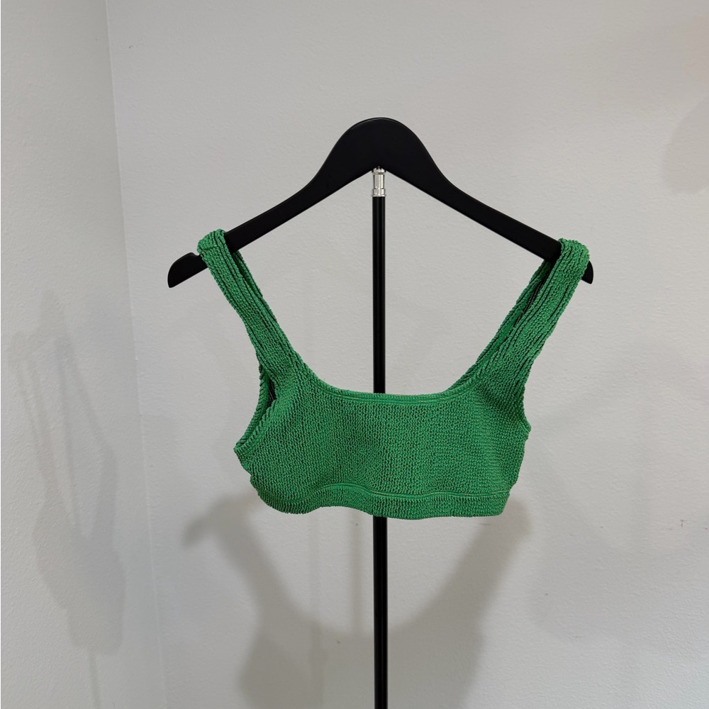 Good American Emerald Green Knit Crop Tank